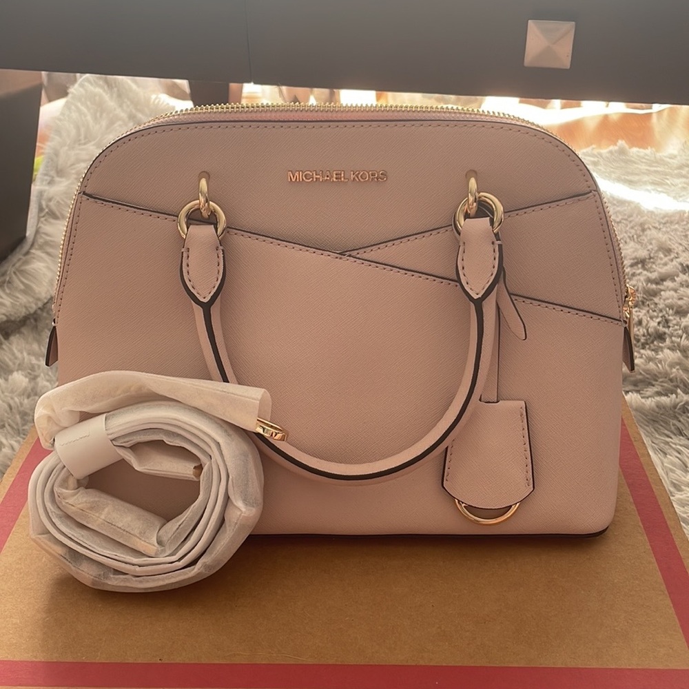 Michael Kors Jet Set Medium Logo Dome Satchel
